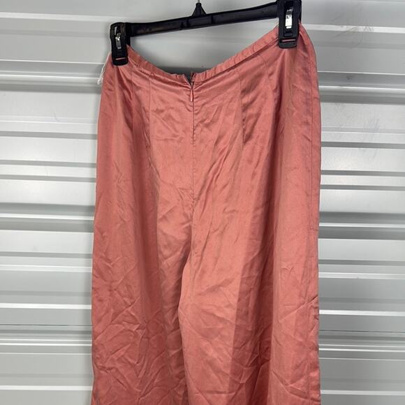 Vintage Ann Taylor Pink SILK Wide Leg Pants - Picture 5 of 6